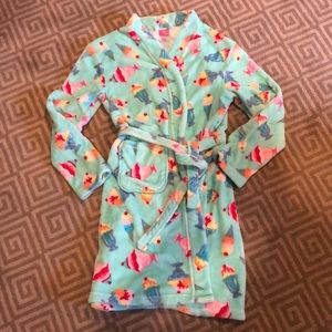 Girls Plush Fuzzy Bath Robe